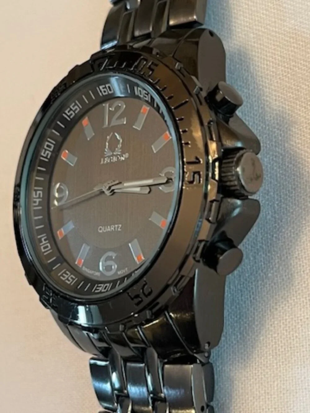 LEGION | Gunmetal Link-Style Band with Gunmetal Dial-NEW Battery-EUC